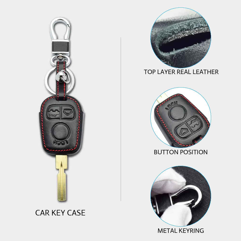 Étui en cuir pour clé de voiture