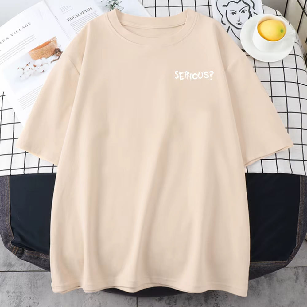 Paroles créatives sérieux imprimé femme T-Shirts simple s-xxxl