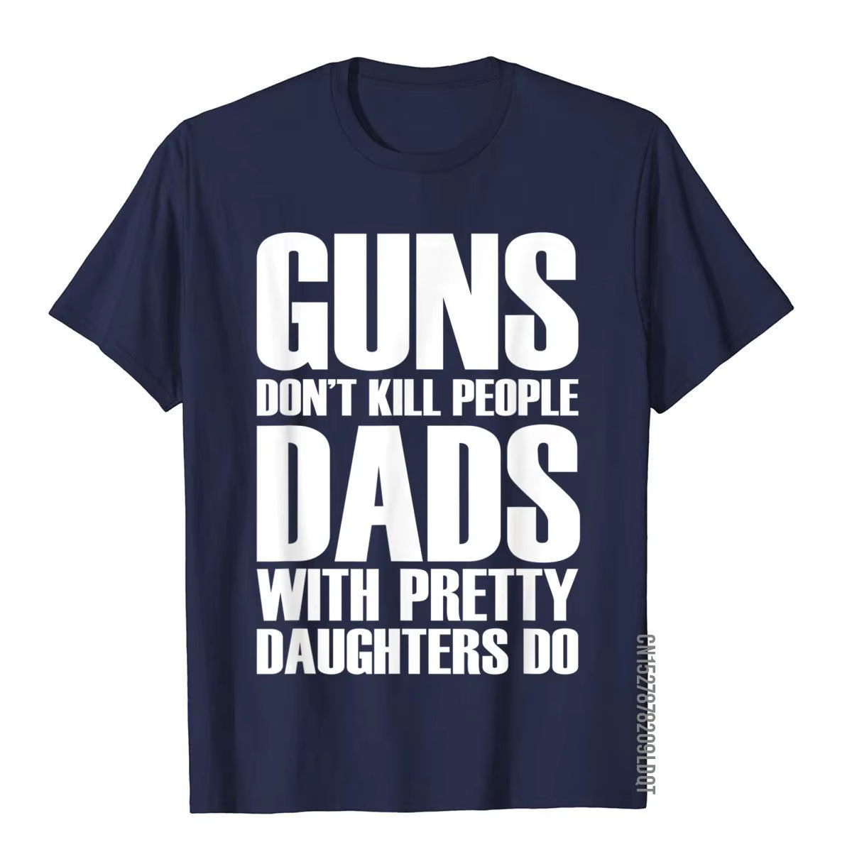Les armes à feu ne tue pas les gens papas avec des jolies filles font des t-shirts pour hommes drôle coton