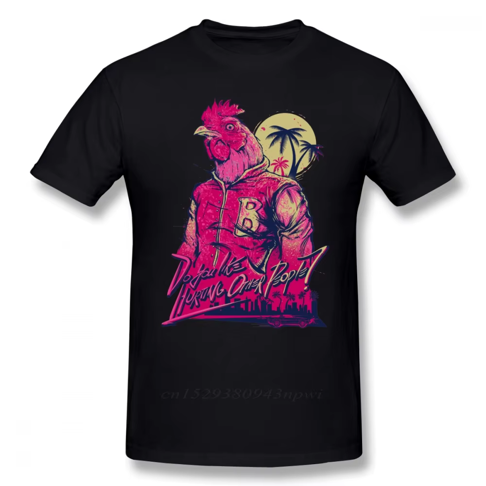 Hotline Miami T-Shirt Hotline Miami Richard T-Shirt imprimé mode T-Shirt 3xl 100% coton drôle à manches courtes homme T-Shirt
