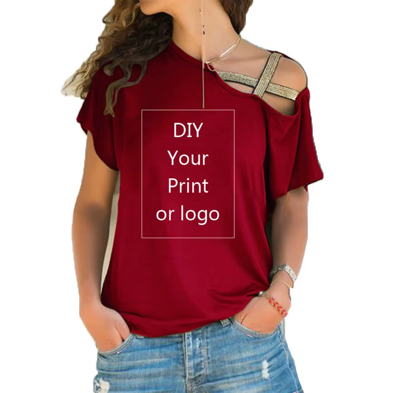 Impression personnalisée T-shirt pour femmes bricolage votre comme Photo ou Logo haut