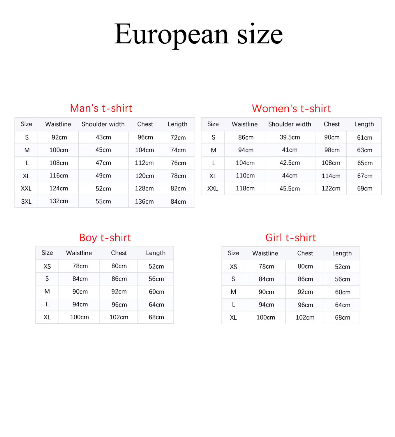 T-Shirt manches courtes pour homme et femme