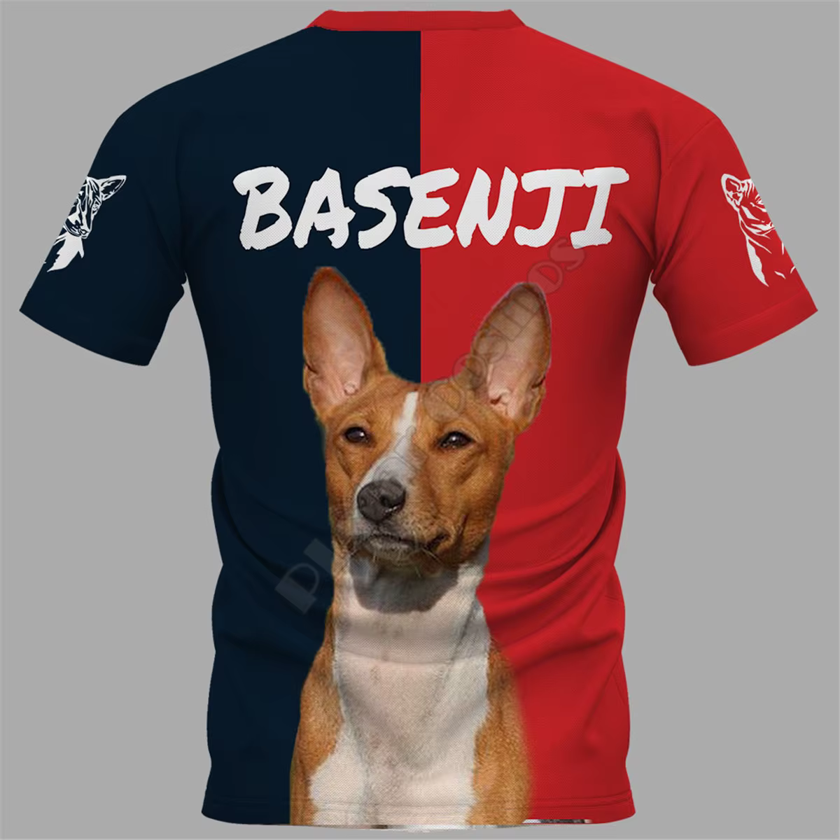 Basenji-T-shirt manches courtes pour hommes et femmes