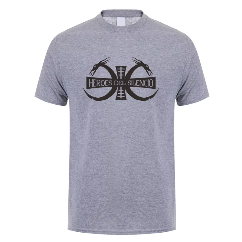 Heroes Del Silencio Rock Band Logo T-Shirts à manches courtes coton décontracté Mans Hip Hop t-shirt LH-266