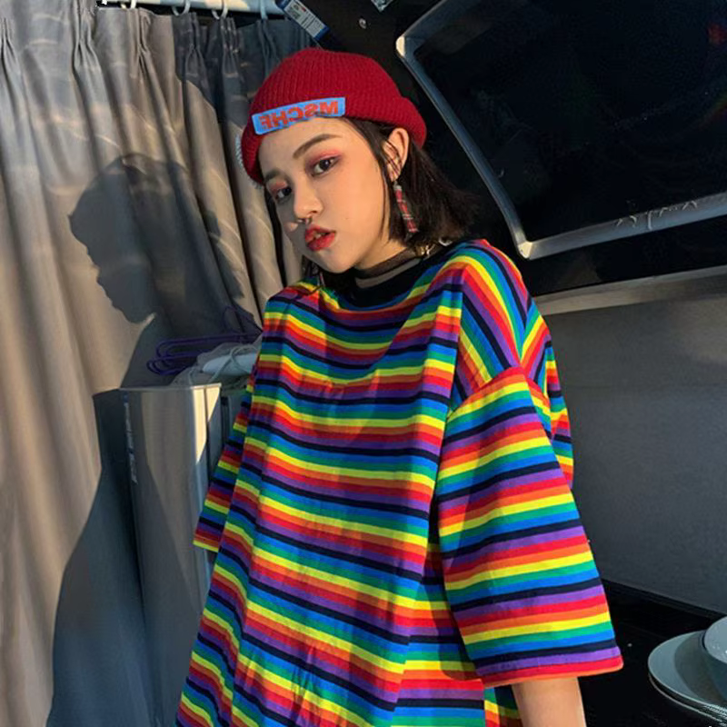 T-shirt rayé Preppy pour femmes