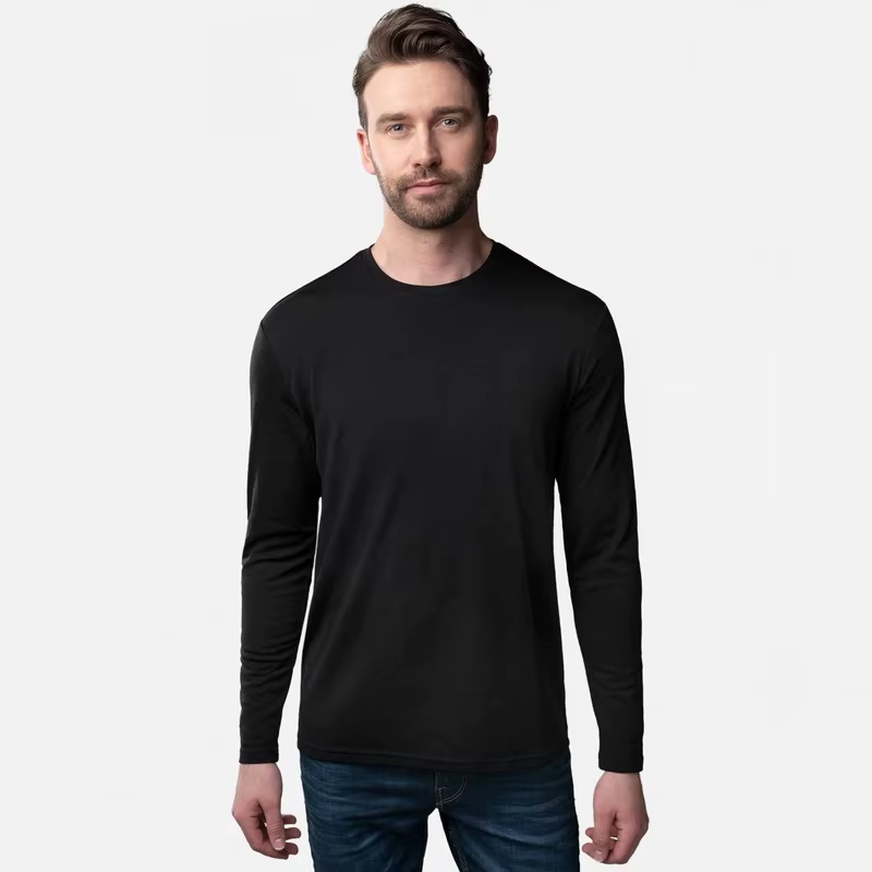 100% laine mérinos hommes à manches longues t-shirt Base thermique Laye