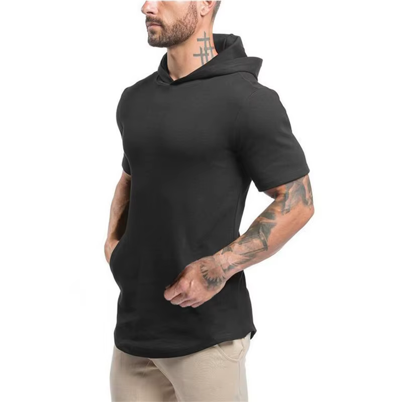 T-shirt à Capuche et Manches Courtes pour Homme