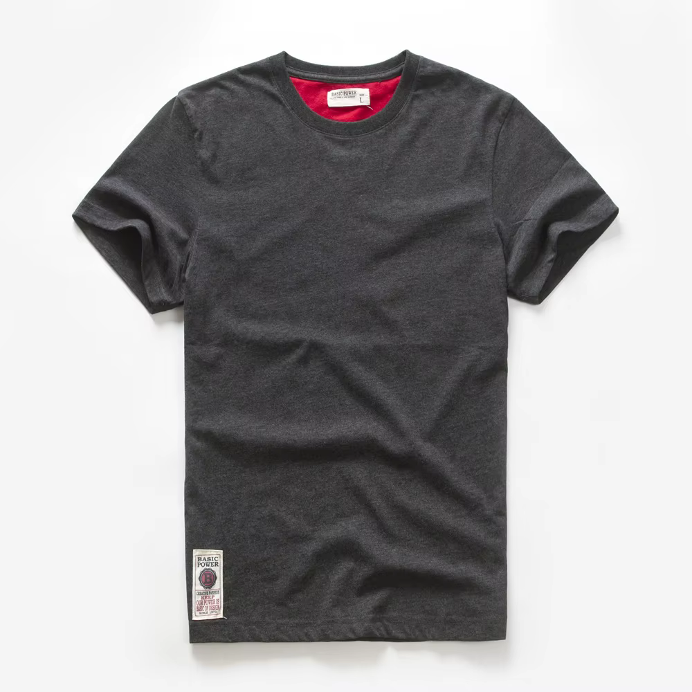 T-shirt homme coton couleur unie