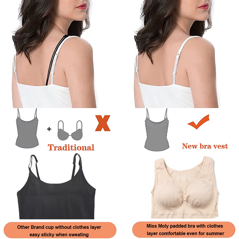 Débardeurs pour femmes avec soutien-gorge intégré