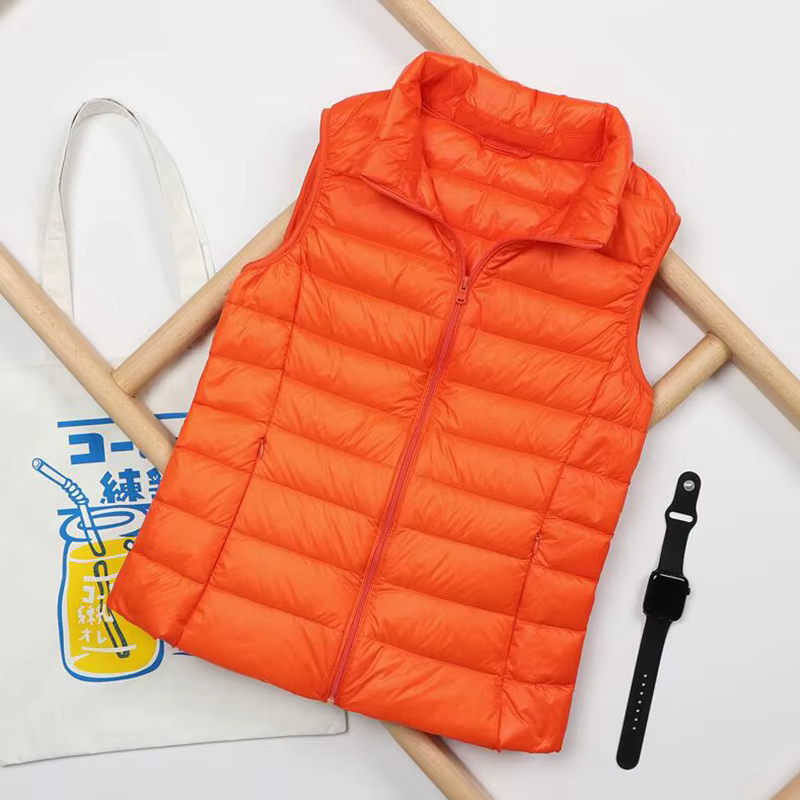 Gilet court en duvet de canard ultraléger pour femme