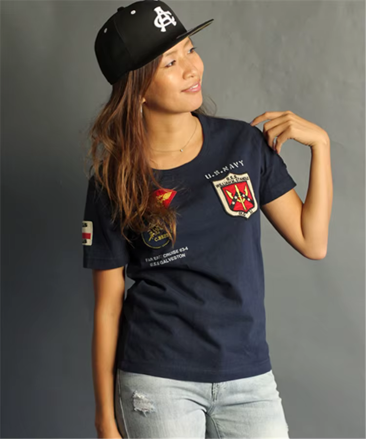 Top Gun O cou militaire pilote de l'armée de l'air Patch femme homme T-shirt WAPPEN BADGES été