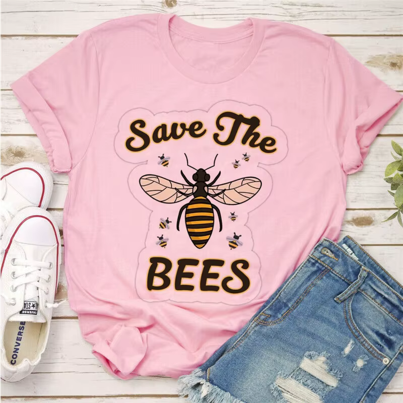 Hillbilly Bee Kind T-shirt jaune femmes esthétique graphique à manches courtes coton Polyester t-shirts femme Camisetas Verano 2021
