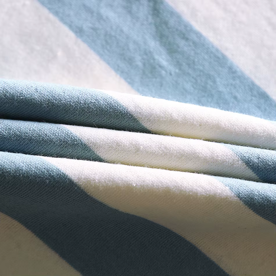 Zecmos nouveaux hommes T-Shirt à rayures mode col rond à manches courtes coupe ajustée bleu rayé