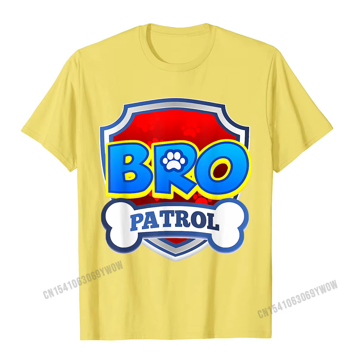 Bro patrouille chemise chien drôle fête d'anniversaire T-Shirt Camisas hommes mode T-Shirts normaux haut en coton T-Shirts pour homme Camisa