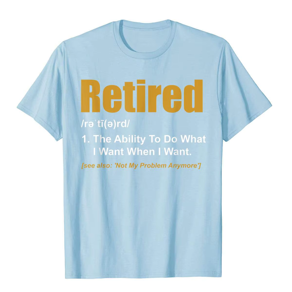 T-shirt en coton à la retraite pour hommes
