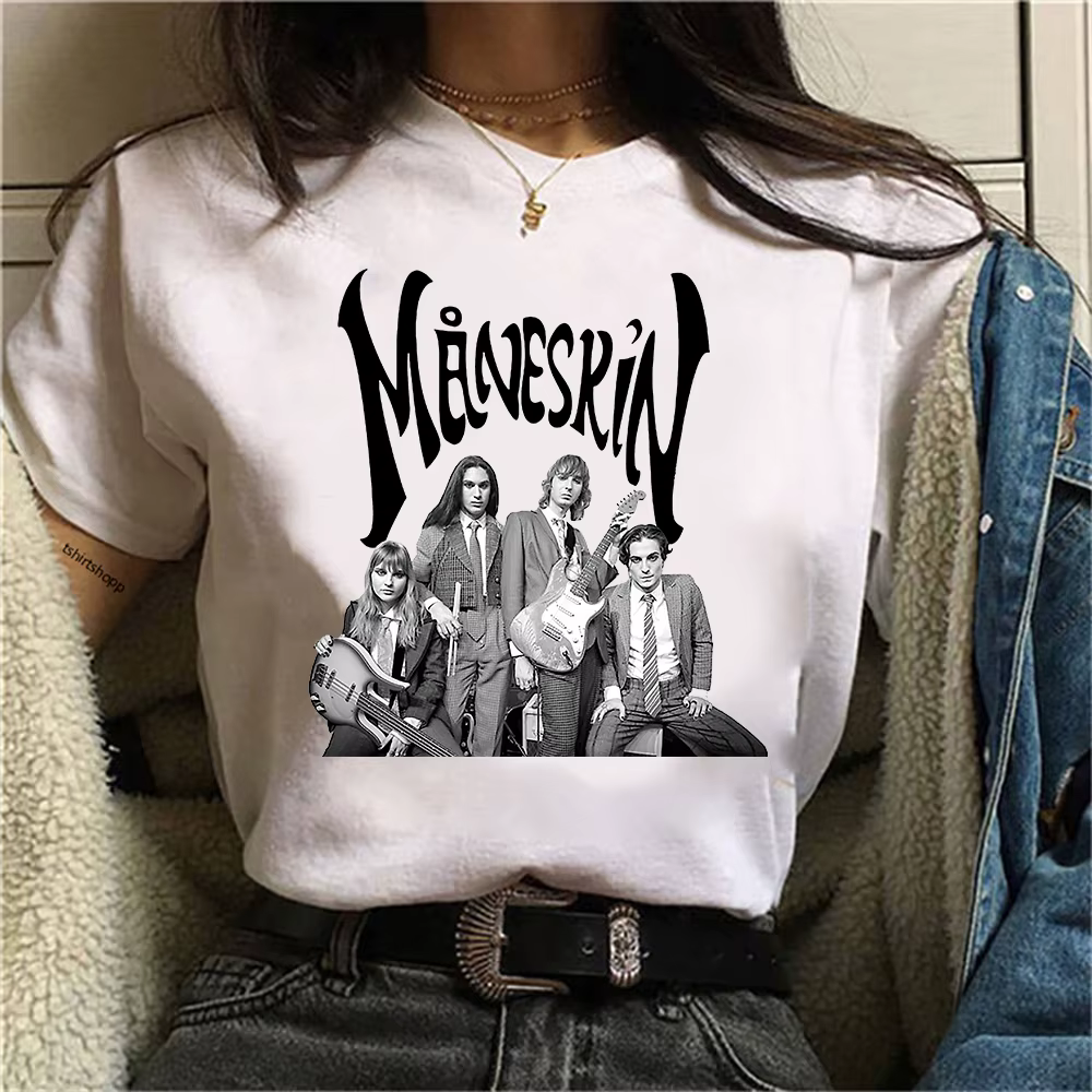 Maneskin-T-shirt en coton pour femmes