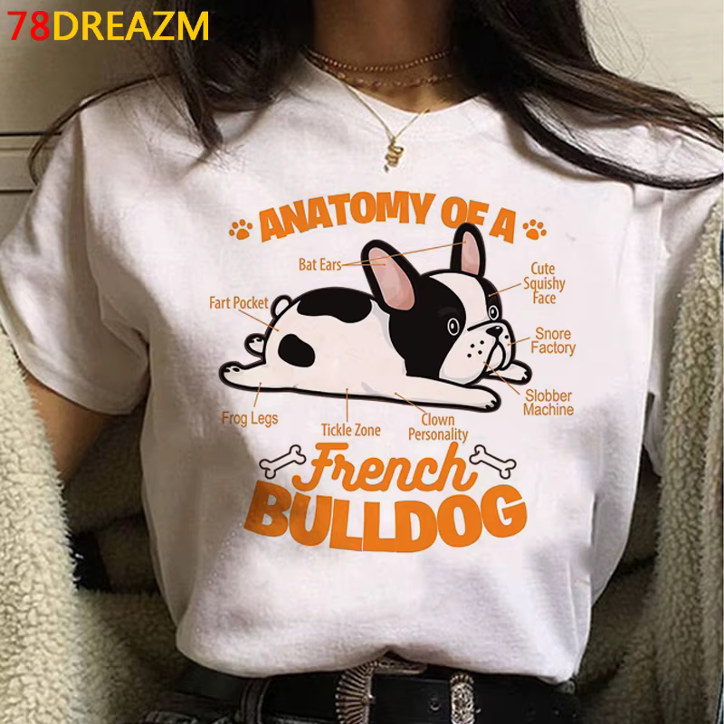 T-shirt imprimé bouledogue français Bull Terrier