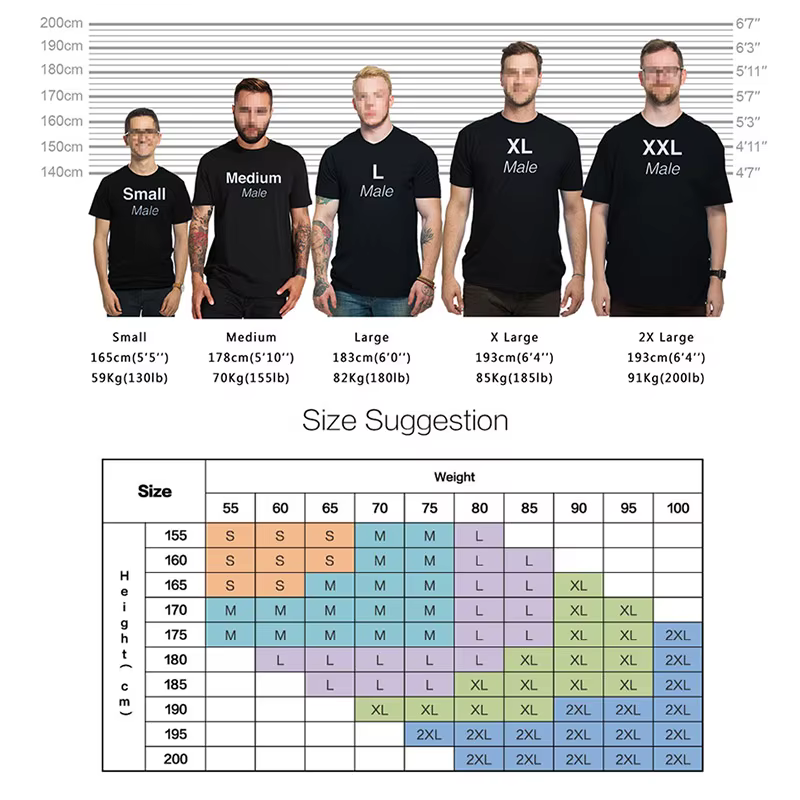 T-shirt à Manches Courtes et Col Ras du Cou pour Homme et Femme