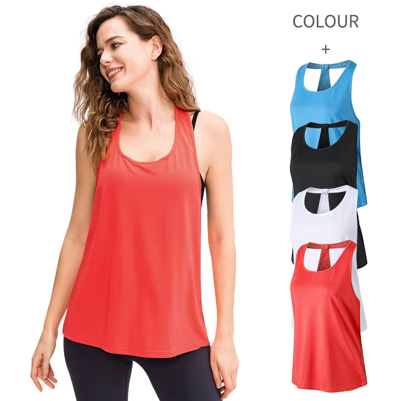 Sans manches dos nageur Yoga gilet Sport débardeurs pour femmes