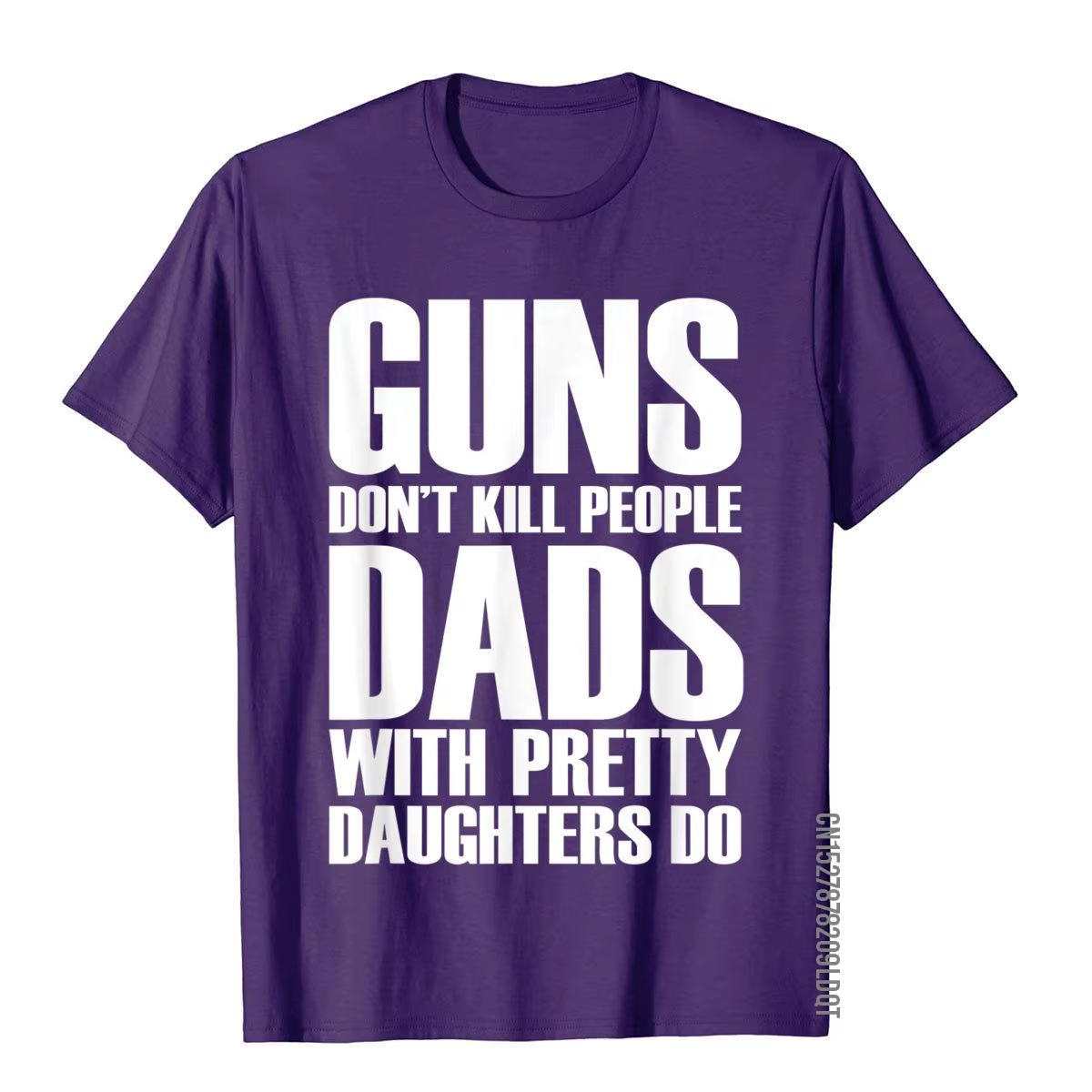 Les armes à feu ne tue pas les gens papas avec des jolies filles font des t-shirts pour hommes drôle coton