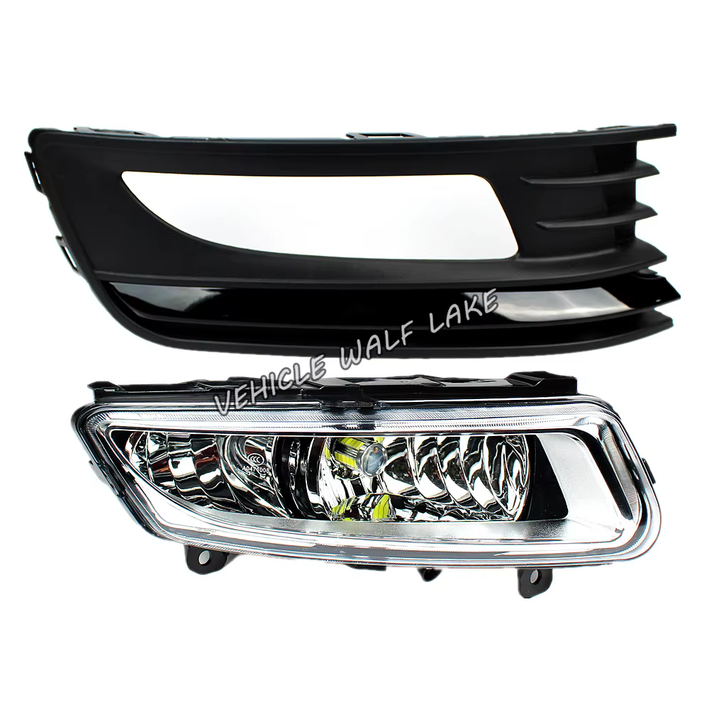 Feux de voiture LED pour VW Polo Sedan 2016 2017 2018 2019, phare antibrouillard avant de style avec couvercle de cadre de calandre/dureté du fil