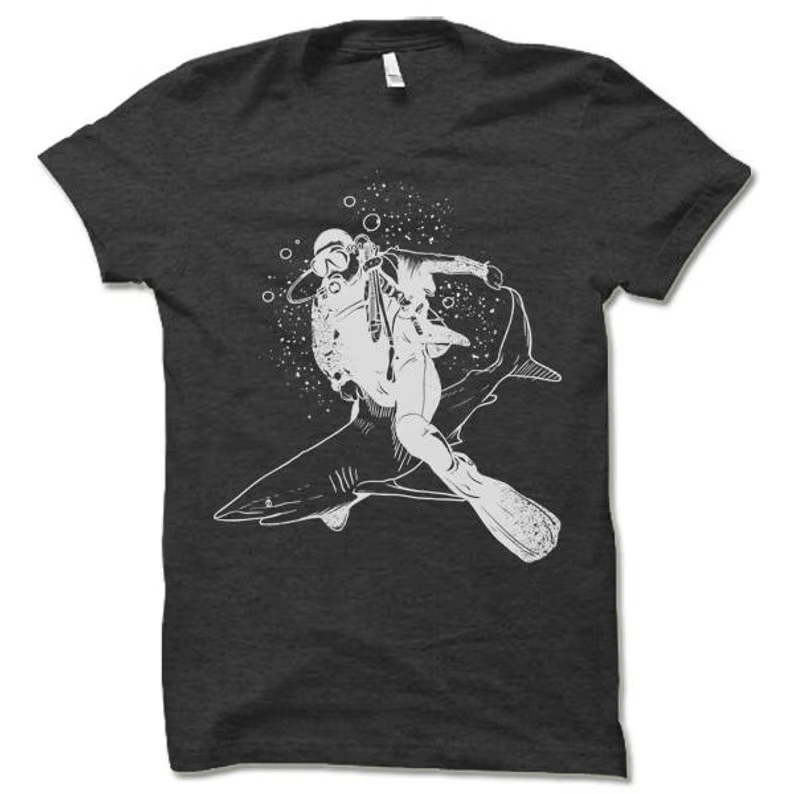 T-shirt de plongée sous-marine. Cadeau de plongeur. Shark