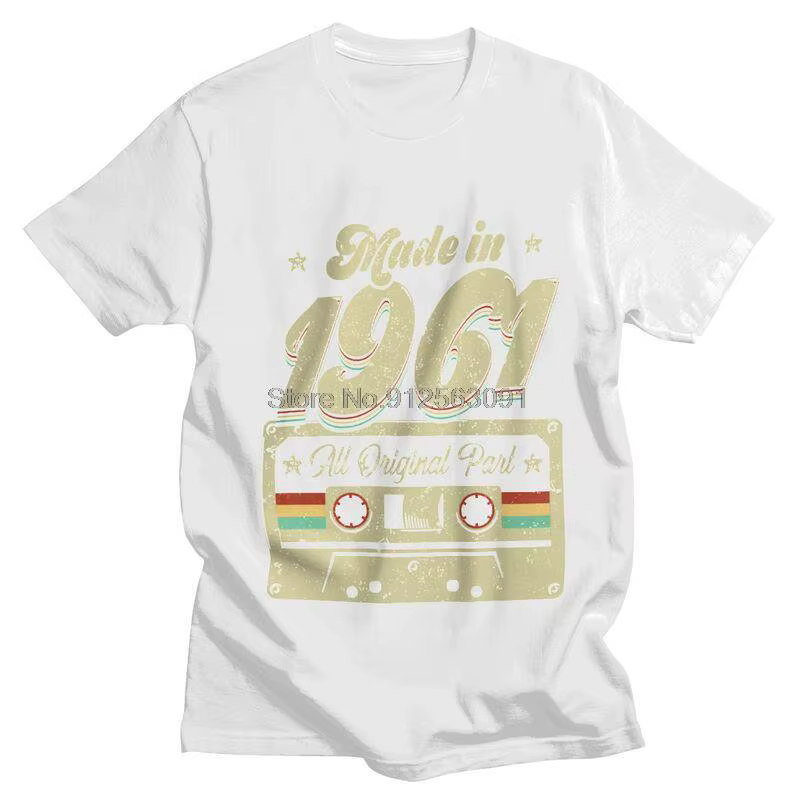 Fabriqué En 1961 60 Ans Vintage T-shirt Hommes Streetwear