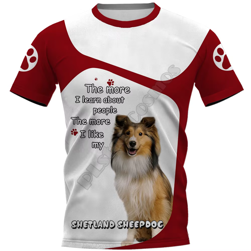 Scottish Terrier 3D imprimé T-shirts femmes pour hommes été