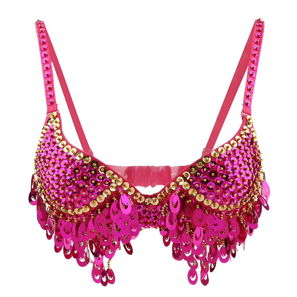 Soutien-gorge à paillettes et perles pour femmes