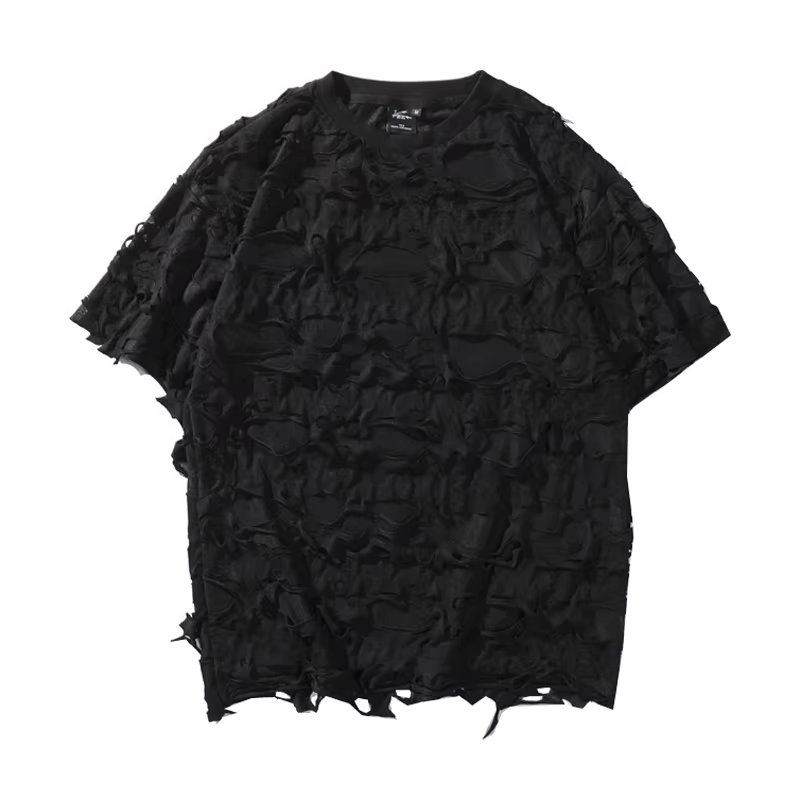 ABOORUN Harajuku hommes cravate colorant T-Shirts haute qualité coton Slim fit