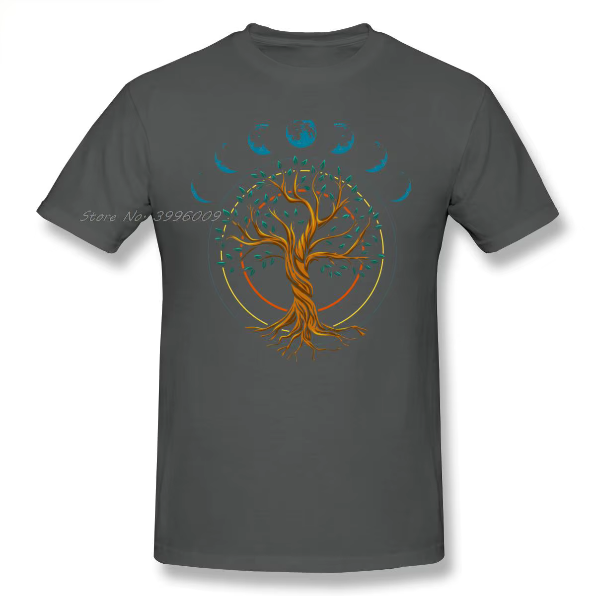Arbre de vie rétro t-shirts femmes homme T-shirt coton été