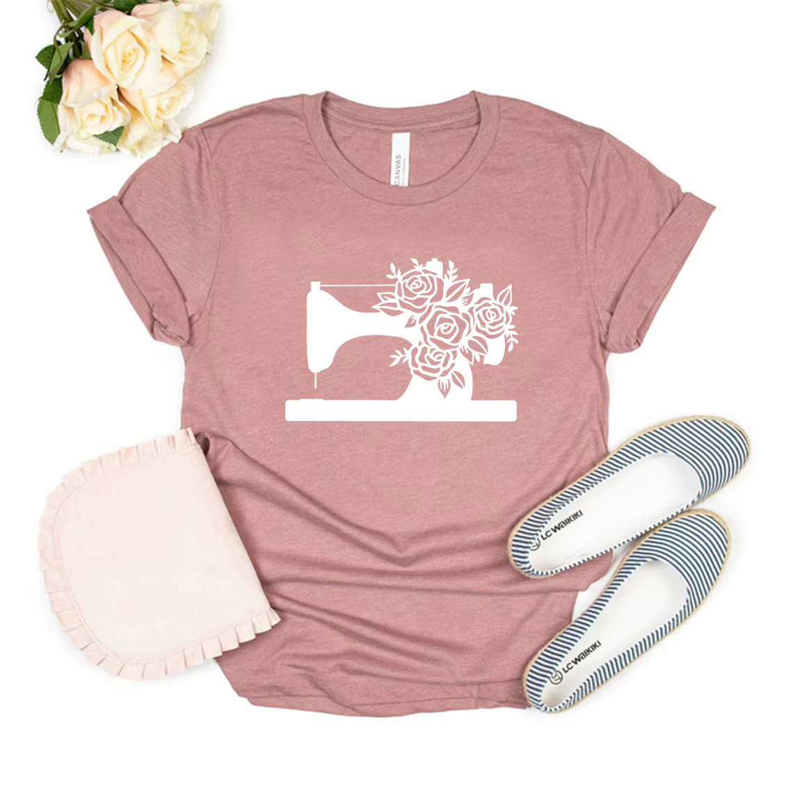T-shirt fantaisie de couturière pour femme
