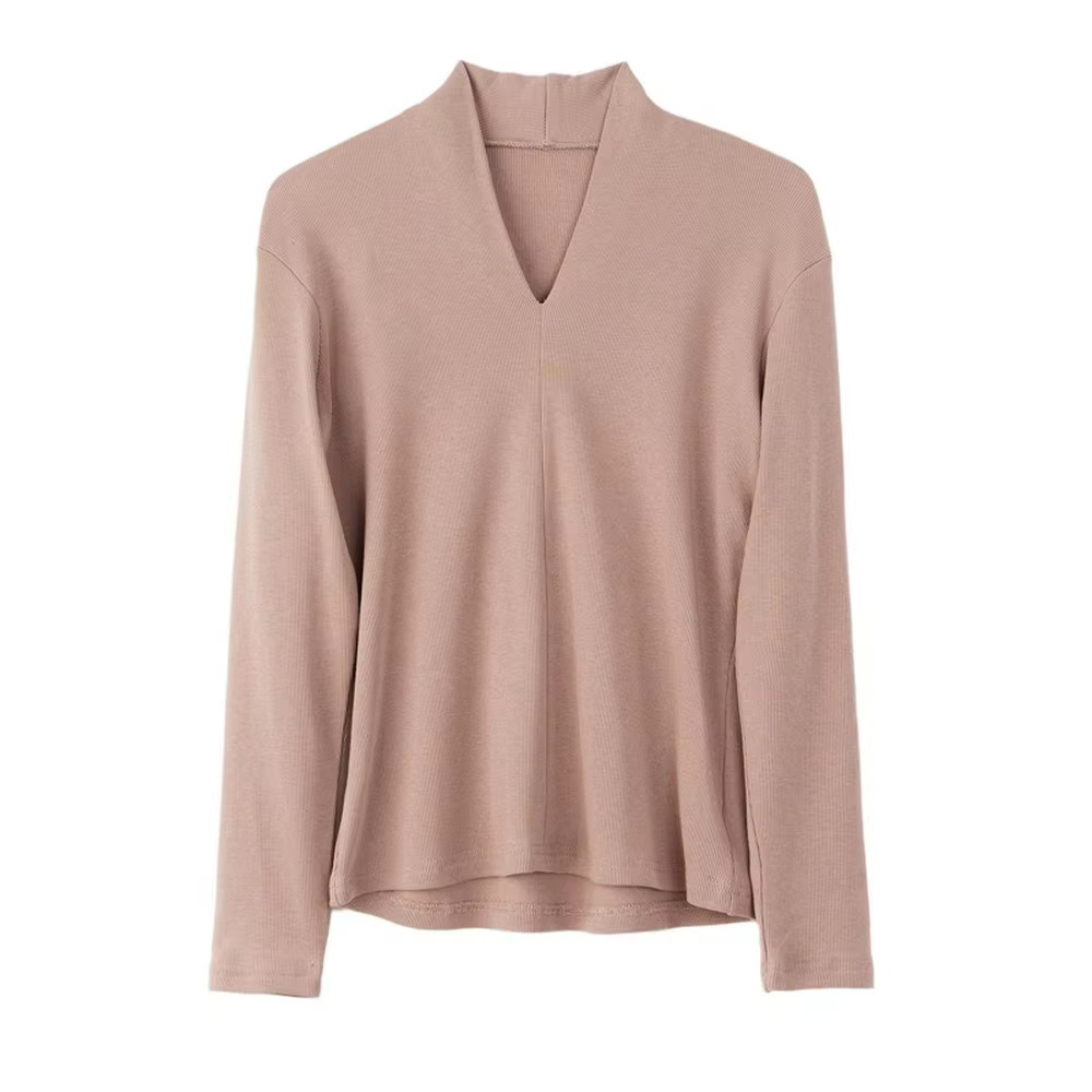 T-Shirt manches longues en soie brossée pour femme
