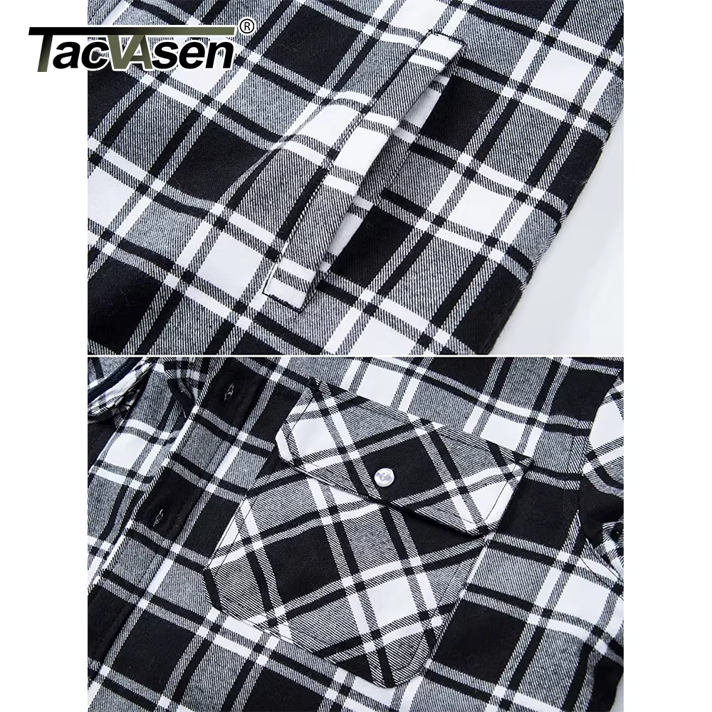 Veste en flanelle pour homme avec capuche amovible