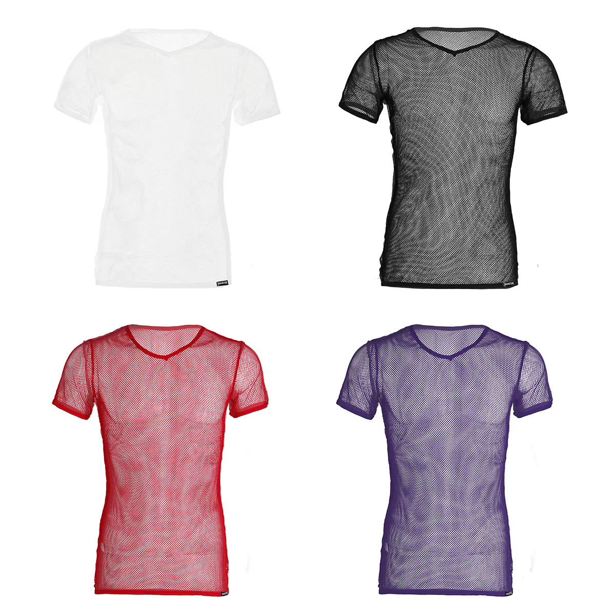 Sexy homme hommes maille voir à travers Clubwear débardeur T-Shirt mode
