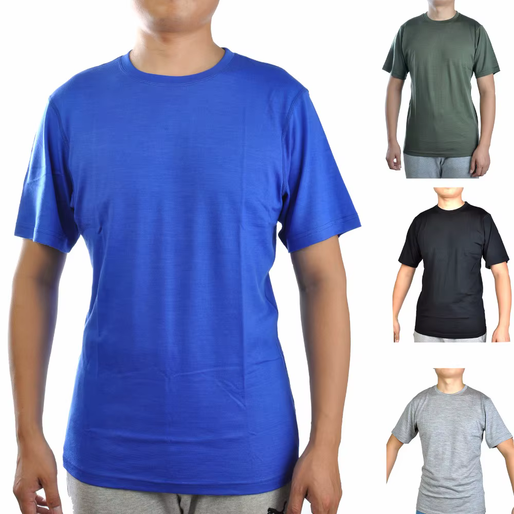 T-shirt manches courtes en laine mérinos pour homme