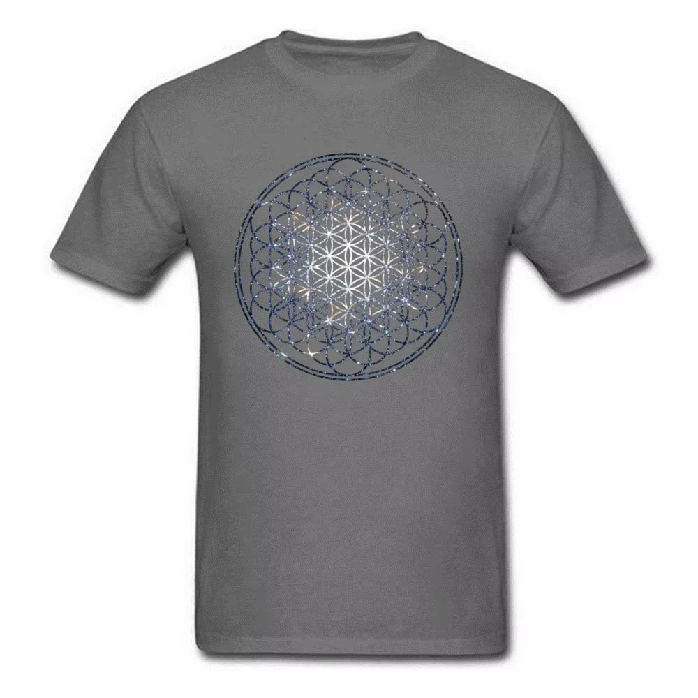 T-shirt mandala en coton pour homme