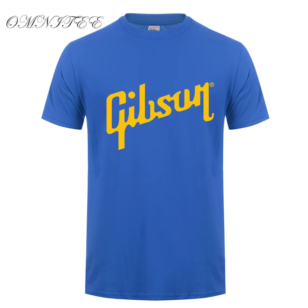 Été Nouveau Gibson T Shirts Hommes Coton O Cou T-Shirt Homme À Manches Courtes