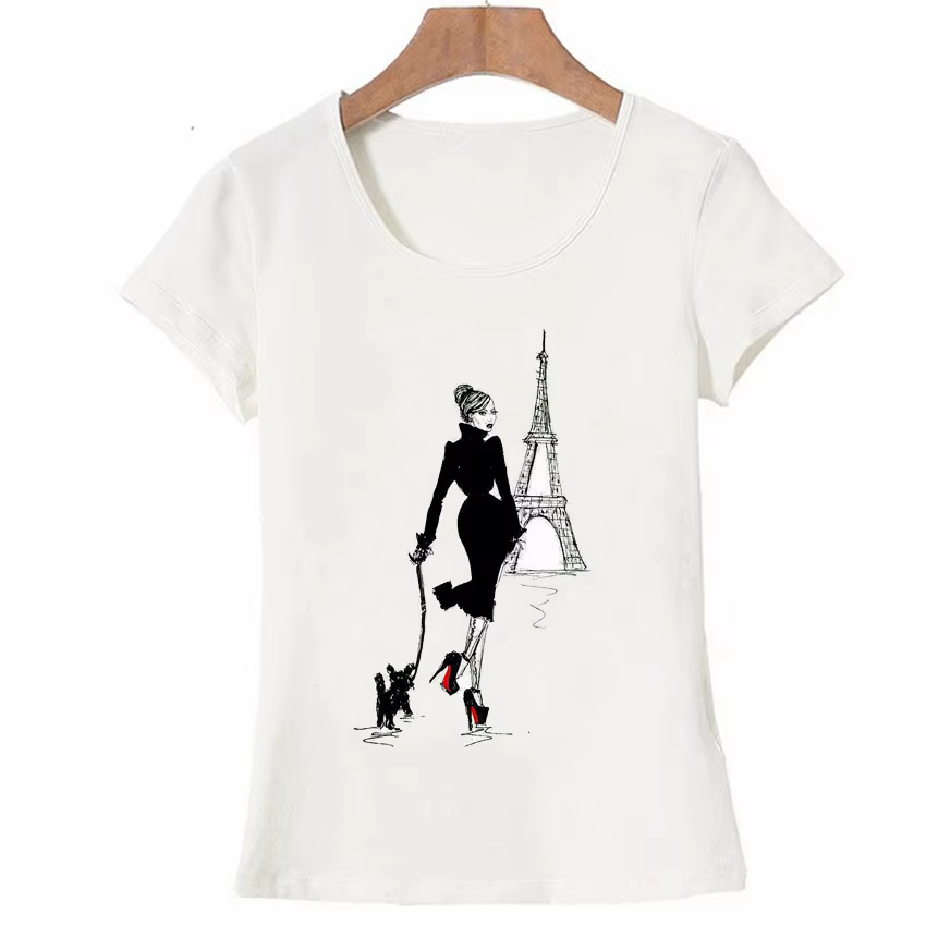 T-Shirt Décontracté et Mignon pour Femme et Fille