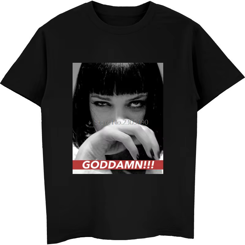 Mia Wallace Quentin film Pulp Fiction T-Shirts hommes coton à manches courtes T-Shirt Hip Hop