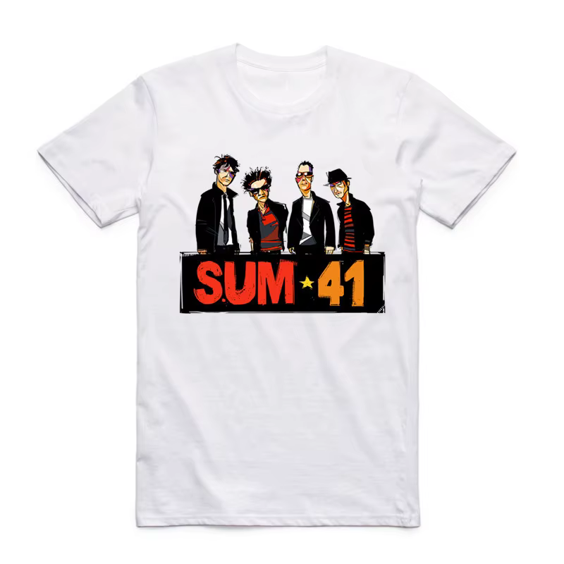 2019 mode hommes imprimer SUM 41 t-shirt col rond à manches courtes été SUM41 groupe Punk populaire Rock Cool haut