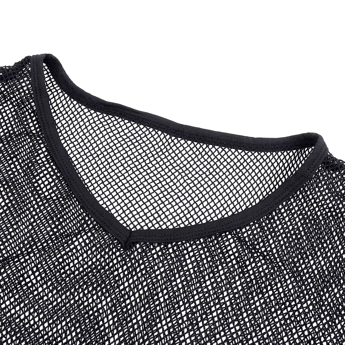 Sexy homme hommes maille voir à travers Clubwear débardeur T-Shirt mode