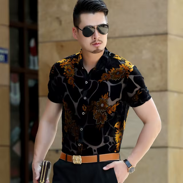 Chemise florale pour hommes