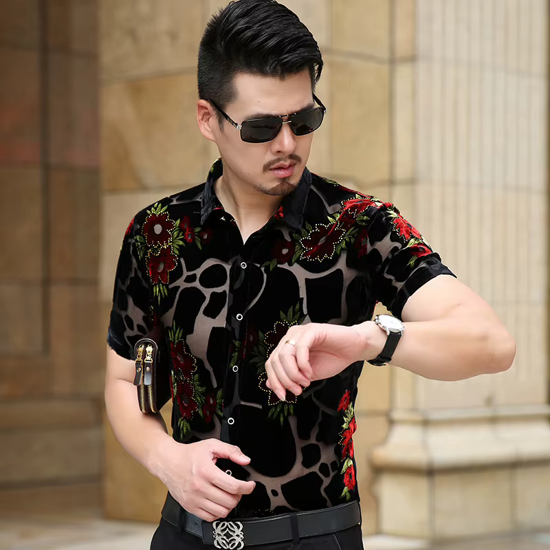 Chemise florale pour hommes
