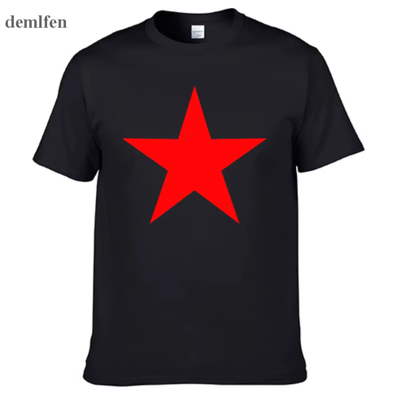 Marque de mode étoile rouge T-shirt hommes nouveauté drôle à manches courtes t-shirts hauts impression 3D Fitness O cou