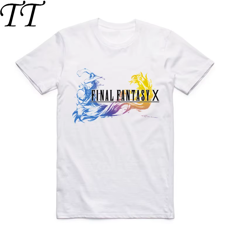 2019 mode hommes FF Final Fantasy T-shirt col rond à manches courtes été Geek jeu japonais Cloud Strife YUNA haut décontracté T-shirt
