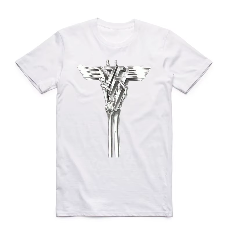 2019 hommes femmes imprimer Van Halen bande mode blanc T-shirt été col rond manches courtes