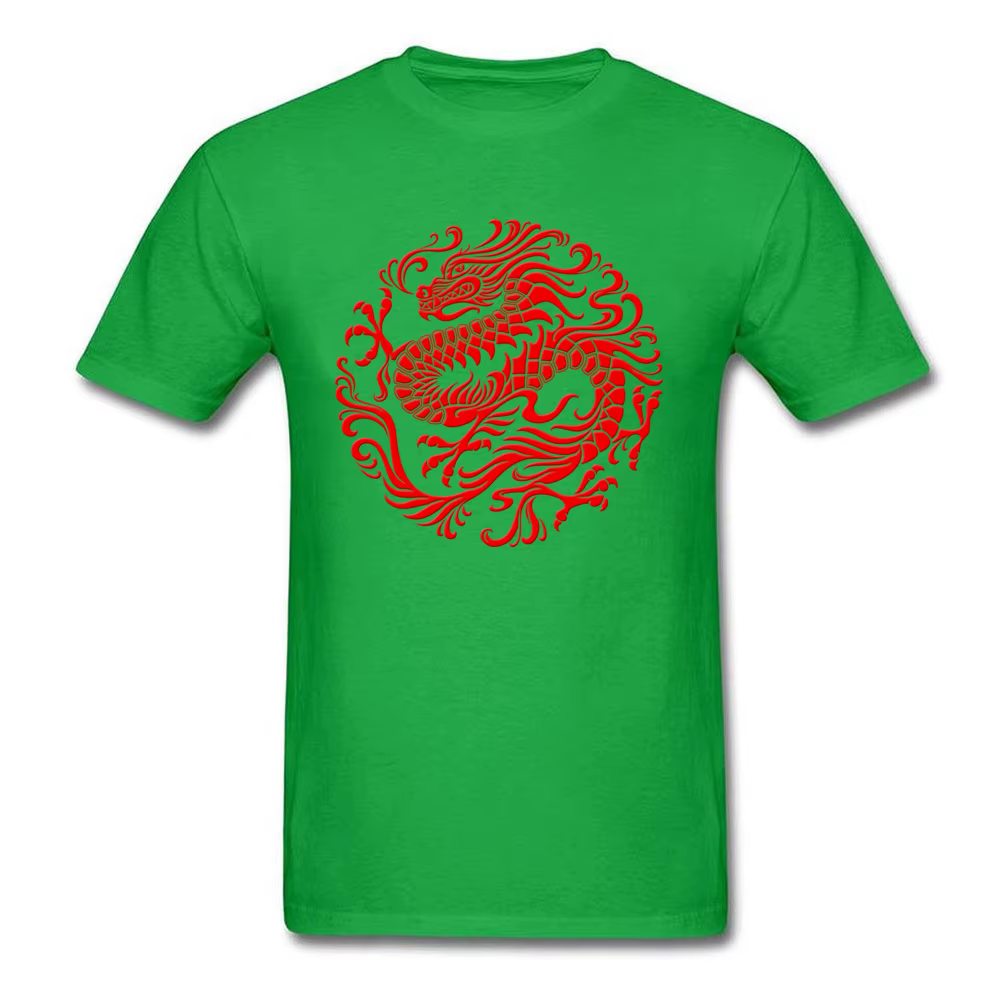 T-shirt ajusté hommes hauts traditionnel rouge