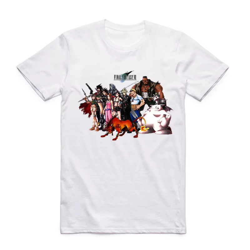 2019 mode hommes FF Final Fantasy T-shirt col rond à manches courtes été Geek jeu japonais Cloud Strife YUNA haut décontracté T-shirt