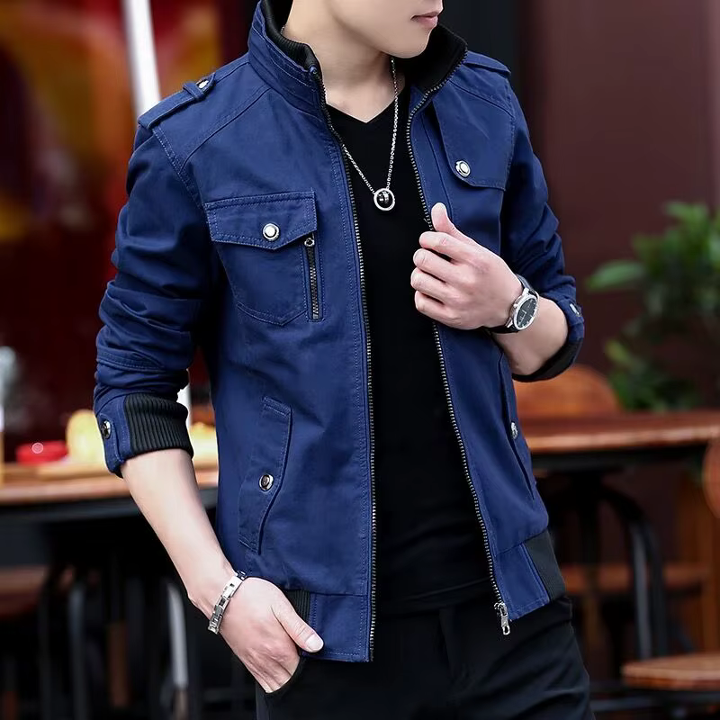 Vestes cargo pour hommes nouvelle mode bombardier vêtements pour hommes simple style britannique chaud coupe-vent veste et manteau veste de baseball mâle